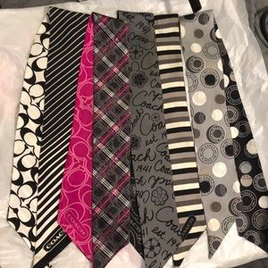 Coach Ponytail Scarves Lot of Five